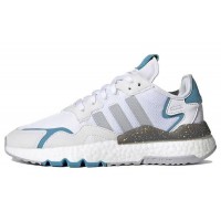 Кроссовки Adidas Nite Jogger белые с синим